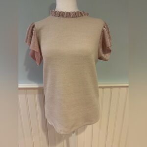 THML Blush Ruffle Sleeve Blouse